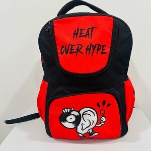 🔥 Heat Over‎ Hype Red & Black Backpack – Streetwear Style Bag with Cartoon...